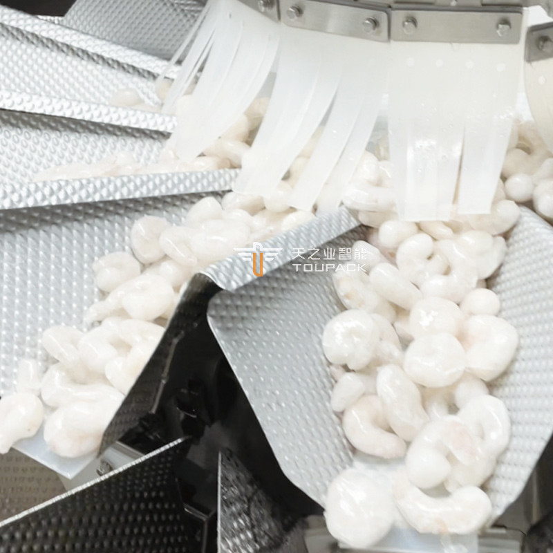 آلة تعبئة أكياس الدجاج بالفشار متعددة الوظائف ذات الشكل غير المنتظم، أكياس الوقوف الأوتوماتيكية، آلة تعبئة أكياس دويباك لحم الخنزير المجمد