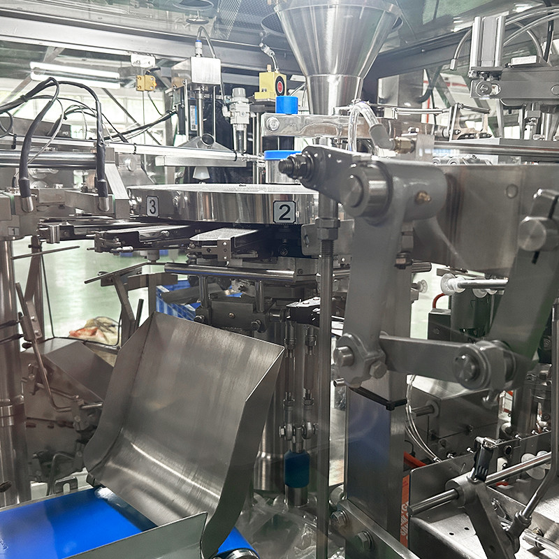 آلة تعبئة أكياس الدجاج بالفشار متعددة الوظائف ذات الشكل غير المنتظم، أكياس الوقوف الأوتوماتيكية، آلة تعبئة أكياس دويباك لحم الخنزير المجمد