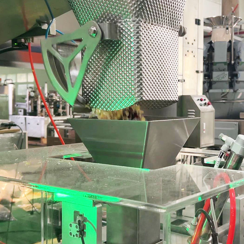 آلة تعبئة الأكياس الجاهزة لأعلاف الطيور، آلة تعبئة طعام الكلاب والقطط، معدات تعبئة الحبيبات متعددة الوظائف، آلة وزن متعددة الرؤوس