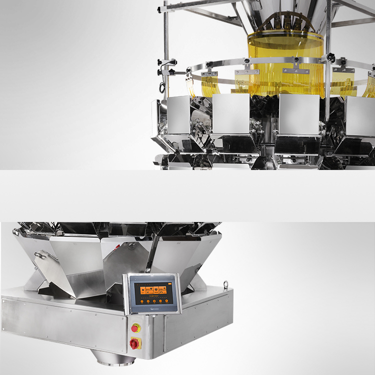 High-Speed Automatic Pouch Packaging Machine with 14 Head Multihead Weigher for Granule Filling in Stainless Steel 304/316