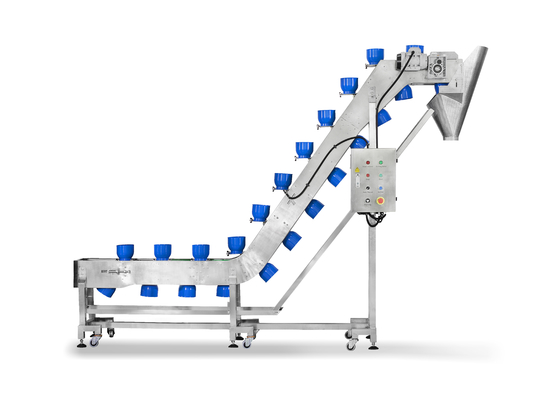 SUS304 1.5m3 / h 0.8L PP Bowl Meat Elevator Conveyor