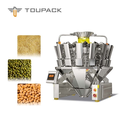 الحبيبات Multihead Weigher 0.8 / 1.6L Granules Multihead Weigher Multiweight Machine Nuts Plain Plain / Dimple Palte