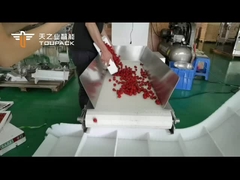 TOUPACK Fruit Multihead Weigher خط إنتاج ملء الكرز الخطي آلة الوزن والتعبئة والتغليف