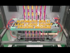 TOUPACK آلة تعبئة وختم الظهر متعدد المسارات آلة تعبئة مسحوق السائل الحبيبي