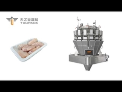 خط حزم أجنحة الدجاج المجمدة الآلي بالكامل، يزن بدقة بواسطة TOUPACK المسمار multihea
